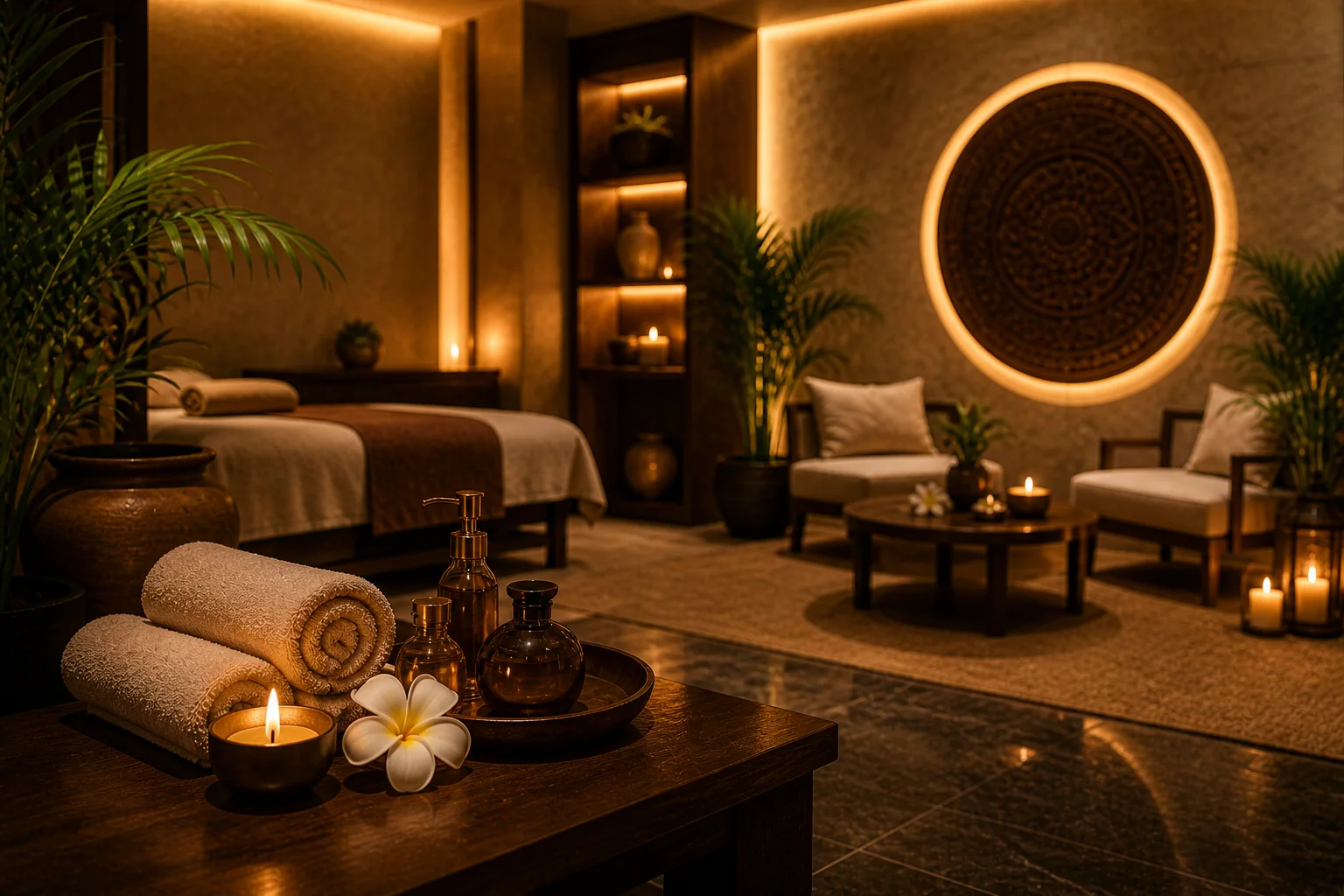 Relaxation lounge at Sapphire Spa in Tamani Arts Building, Business Bay