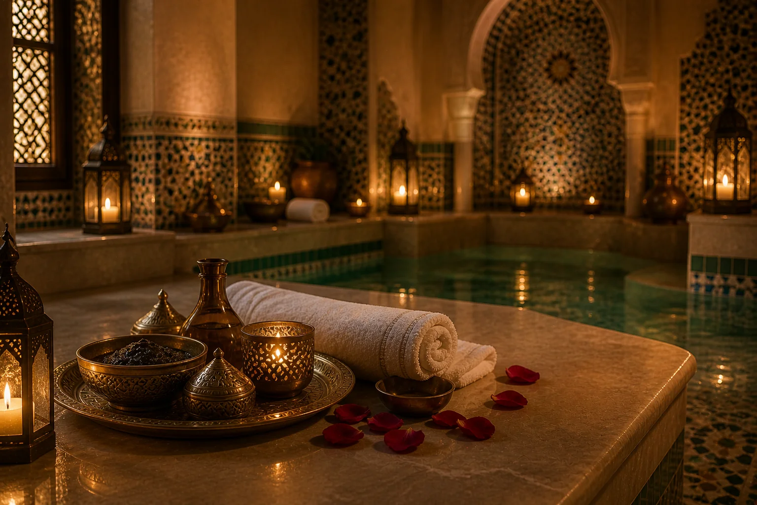 Moroccan bath treatment room at Sapphire Spa, Business Bay