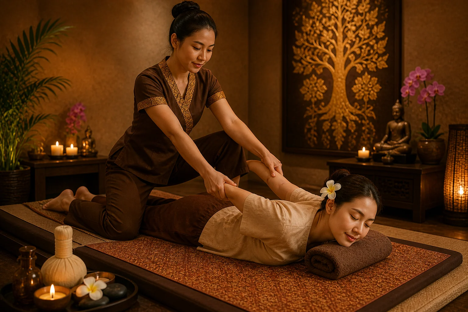 Thai massage therapist at Sapphire Spa, Business Bay